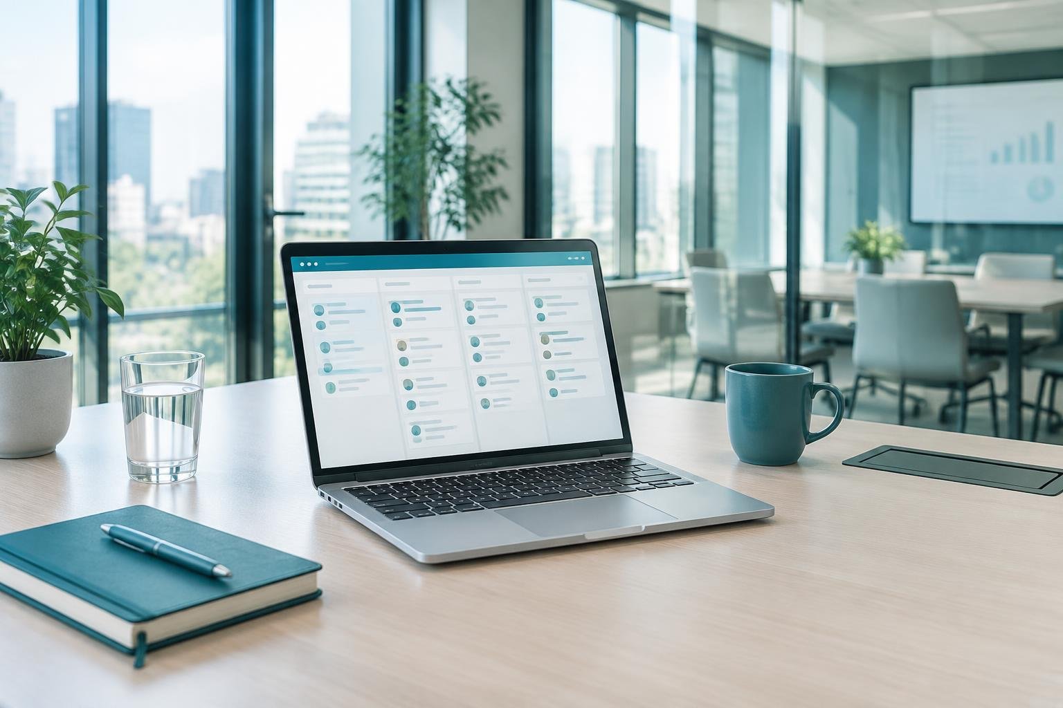 Escena conceptual de crm de ventas con ia
